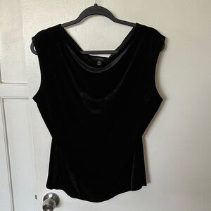 Banana Republic Elegant Black Velvet Tank 2XL